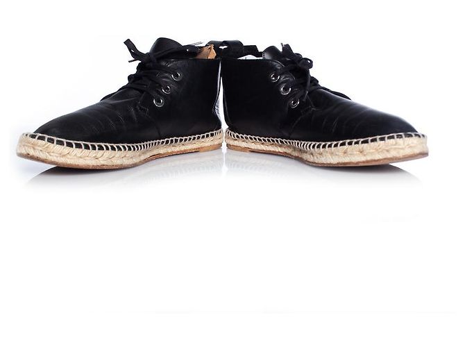 Balenciaga, Espadrillas con lacci in pelle Nero - vista 6