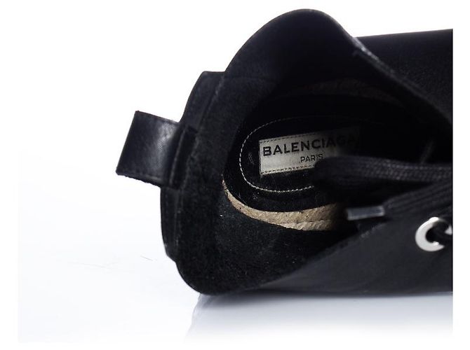 Balenciaga, Espadrillas con lacci in pelle Nero - vista 7