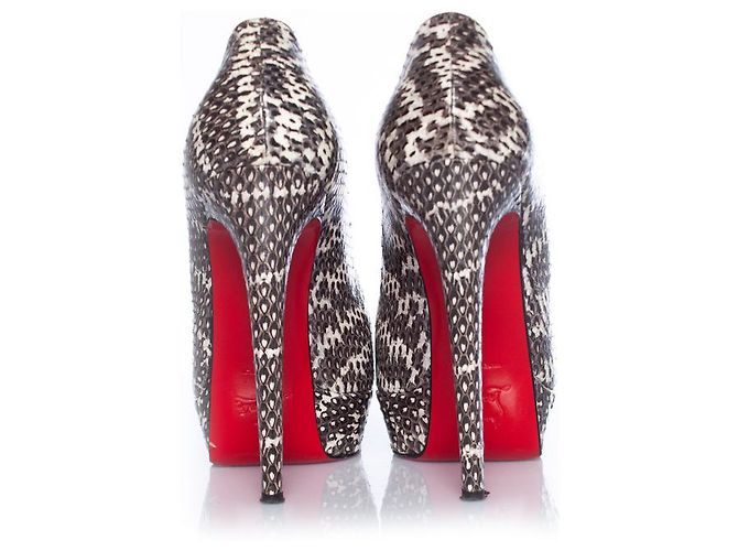 Christian Louboutin, Bianca Python-Plattformpumpen Grau - Ansicht 3