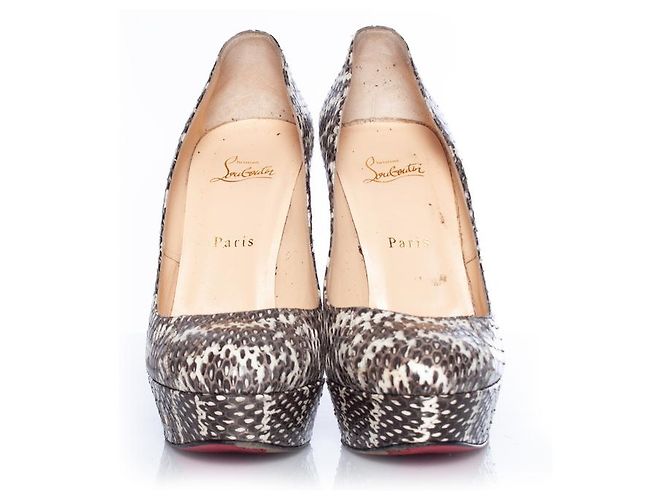 Christian Louboutin, Bianca Python-Plattformpumpen Grau - Ansicht 5