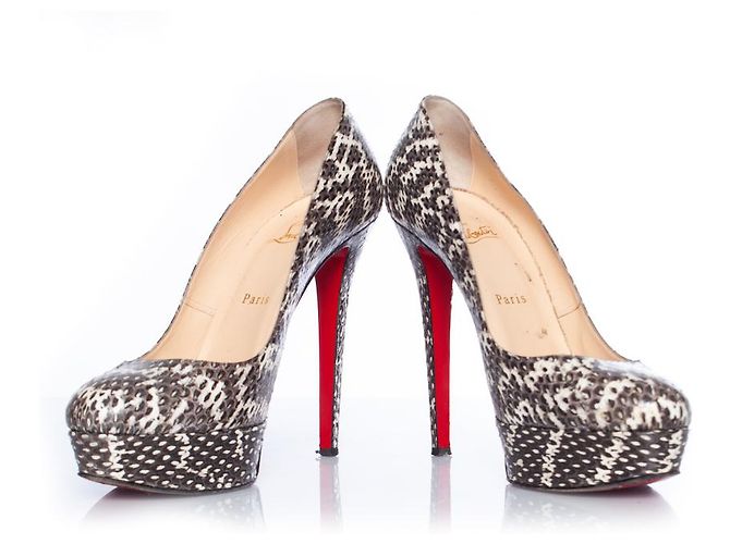 Christian Louboutin, Bianca Python-Plattformpumpen Grau - Ansicht 6