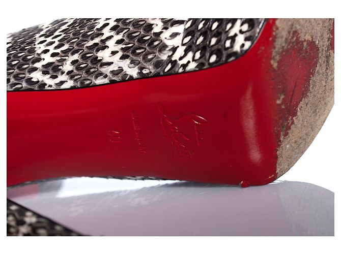 Christian Louboutin, Bianca Python-Plattformpumpen Grau - Ansicht 8
