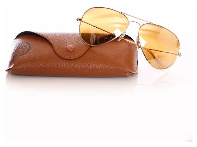Autre Marque Strahlenschutz, Goldfarbene Pilotenbrille. (Sonderausgabe) Golden - Ansicht 6