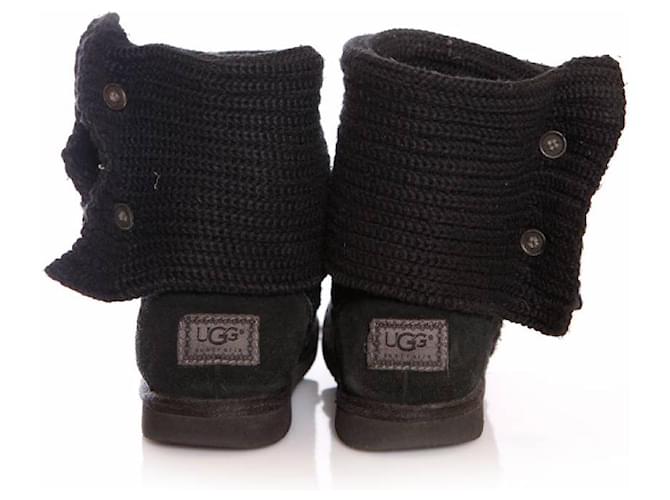 UGG, schwarze gestrickte Stiefeletten. - Ansicht 3