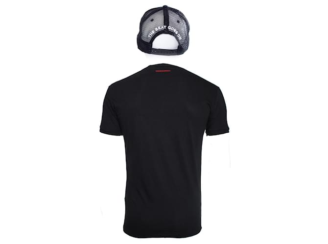 Dsquared2, Camiseta y gorra con corazón rojo.. Negro - vista 2