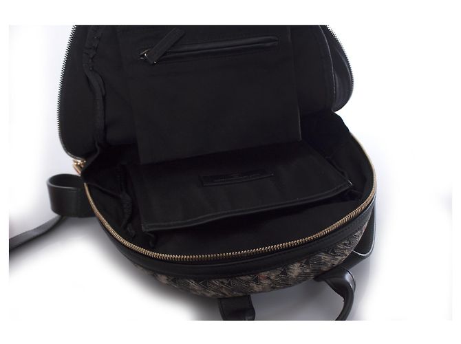 Autre Marque WOLLEN Les Essentiels de la Vie, Mini-Rucksack aus Leder Schwarz - Ansicht 10