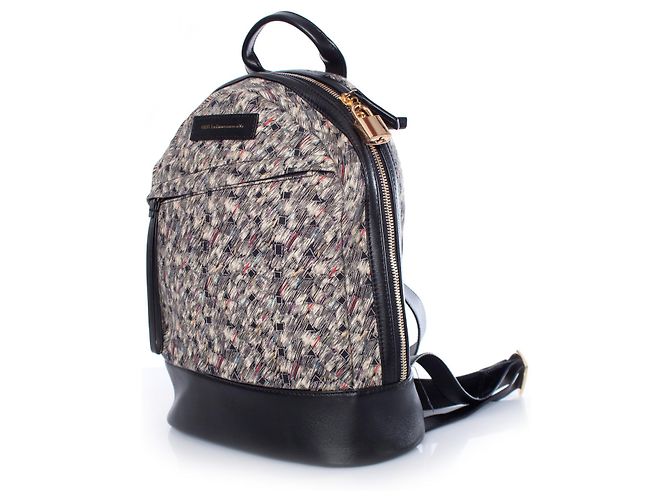 Autre Marque WOLLEN Les Essentiels de la Vie, Mini-Rucksack aus Leder Schwarz - Ansicht 2