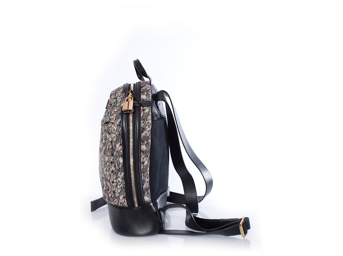 Autre Marque WOLLEN Les Essentiels de la Vie, Mini-Rucksack aus Leder Schwarz - Ansicht 3