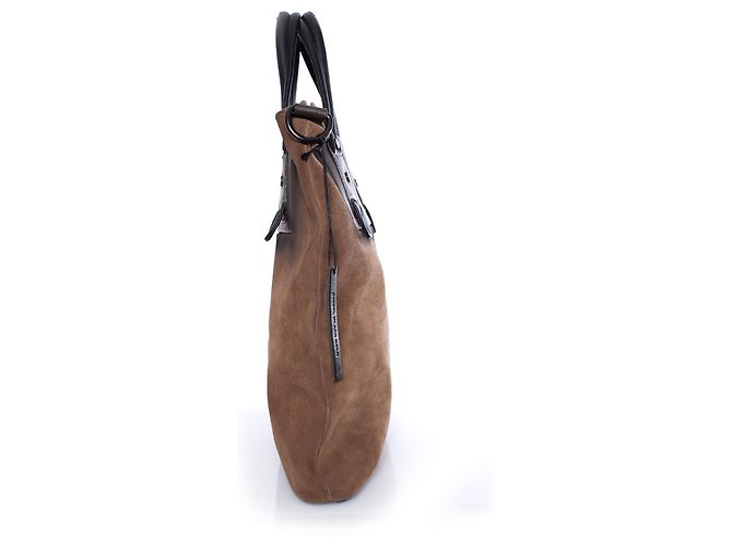 Autre Marque Diesel Nero Oro, borsa in camoscio marrone con tracolla. - vista 5