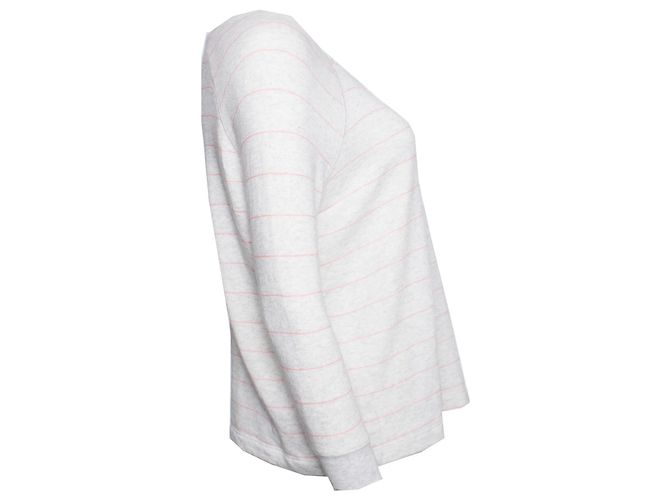 Joie, Grauer Pullover mit rosa Streifen. - Ansicht 2