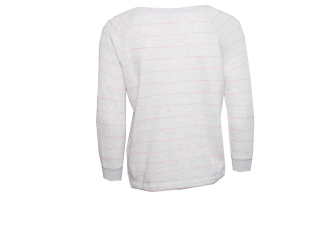 Joie, Grauer Pullover mit rosa Streifen. - Ansicht 3