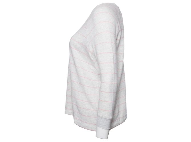 Joie, Grauer Pullover mit rosa Streifen. - Ansicht 4