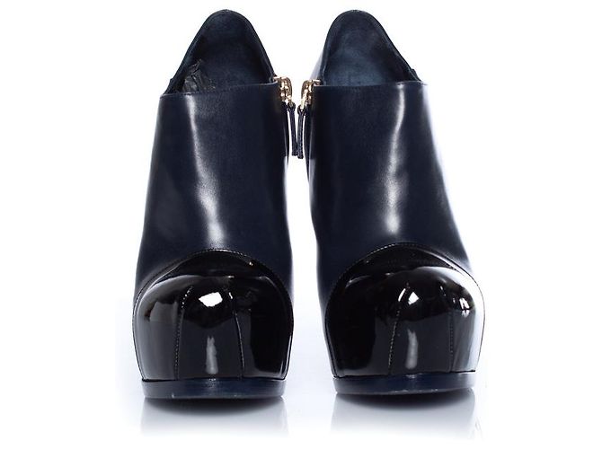 YVES SAINT LAURENT, Stivaletti Tribute in blu - vista 5
