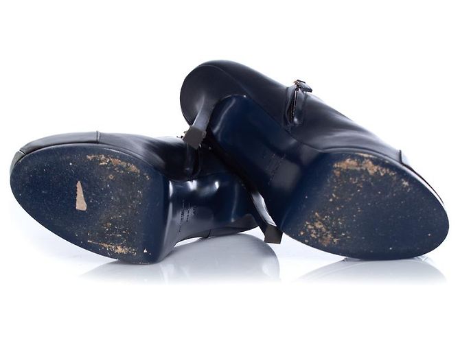 YVES SAINT LAURENT, Stivaletti Tribute in blu - vista 7
