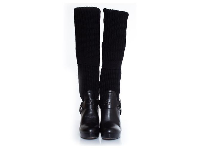 Gucci, Schwarze Overknee-Sockenstiefel - Ansicht 4