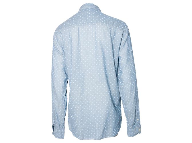 Autre Marque ALLE HEILIGEN, Hellblaue Polkadot-Bluse in Größe M. - Ansicht 3