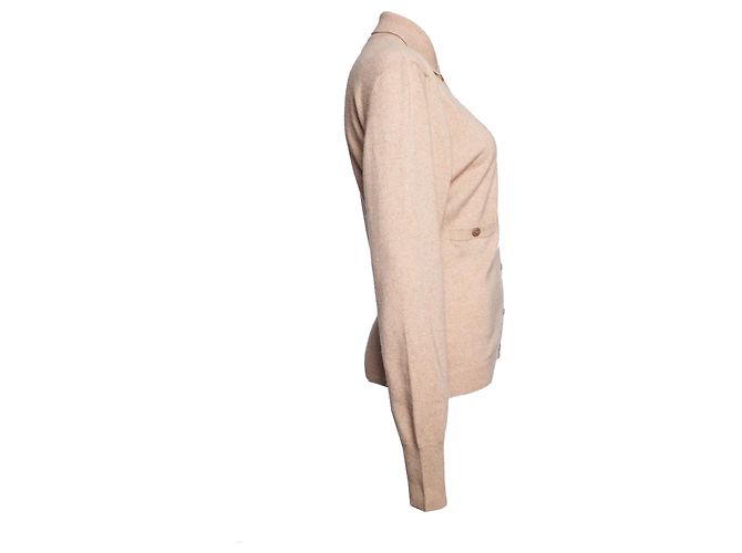 Chanel, Kamelfarbener Kaschmir-Cardigan. Braun - Ansicht 3