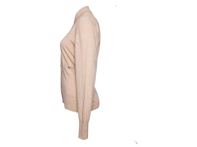 Chanel, Kamelfarbener Kaschmir-Cardigan. Braun - Ansicht 4