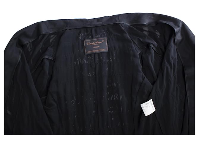 Undercover, halbtransparente Jacke mit Fransen. Schwarz - Ansicht 5