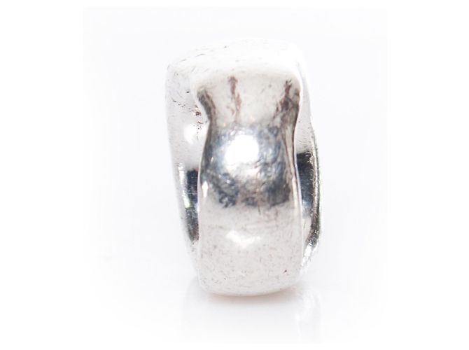 Autre Marque Rosa Maria, Bague en argent avec couche de diamants gris entourant un 18centre d'or k. Argenté Doré - vue 4