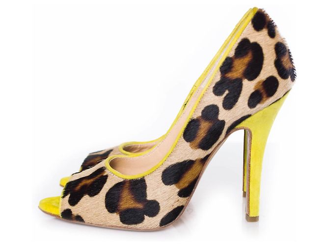 Autre Marque ISLO Isabella Lorusso, Décolleté spuntata in cavallino leopardato. Marrone Giallo - vista 2
