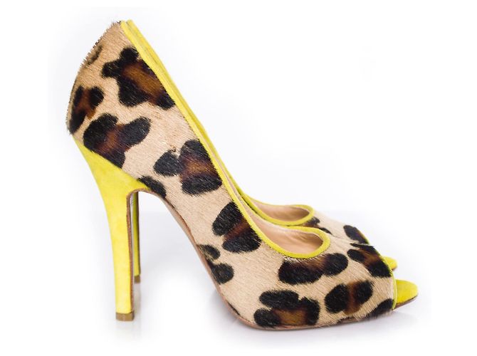 Autre Marque ISLO Isabella Lorusso, Décolleté spuntata in cavallino leopardato. Marrone Giallo - vista 4