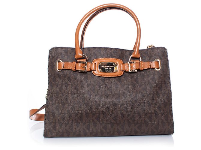 Michael Kors, Brauner Canvas-Monogramm-Shopper. - Ansicht 3