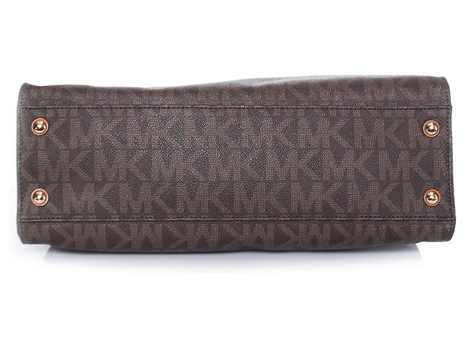 Michael Kors, Brauner Canvas-Monogramm-Shopper. - Ansicht 4