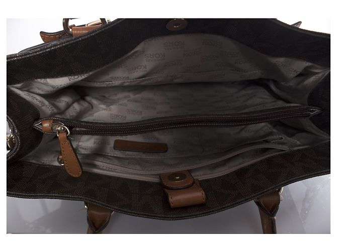 Michael Kors, Brauner Canvas-Monogramm-Shopper. - Ansicht 7