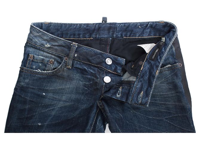 Dsquared2, Vaqueros azules con tubos extra altos en talla IT42/S. - vista 6