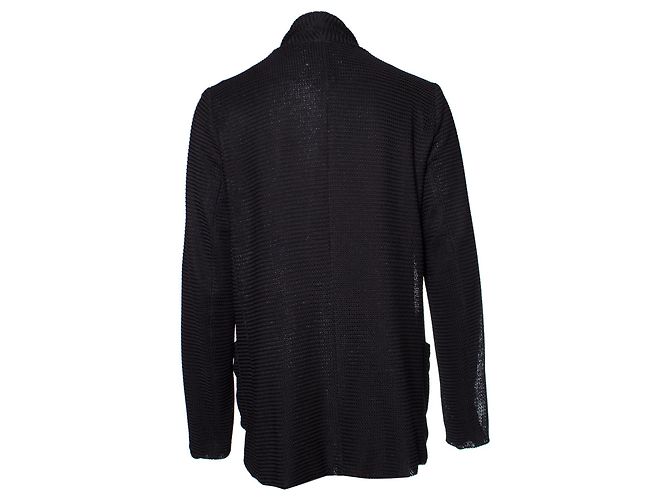 Autre Marque American Retro, Cardigan preto com bolso no peito e 2 bolsos laterais em tamanho 2/M. - vista 3