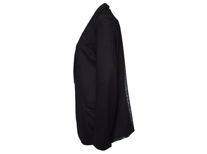 Autre Marque American Retro, Cardigan preto com bolso no peito e 2 bolsos laterais em tamanho 2/M. - vista 4