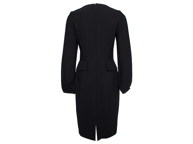 Autre Marque La Kleid, Schwarzes Kleid mit falschen Seitentaschen. - Ansicht 2