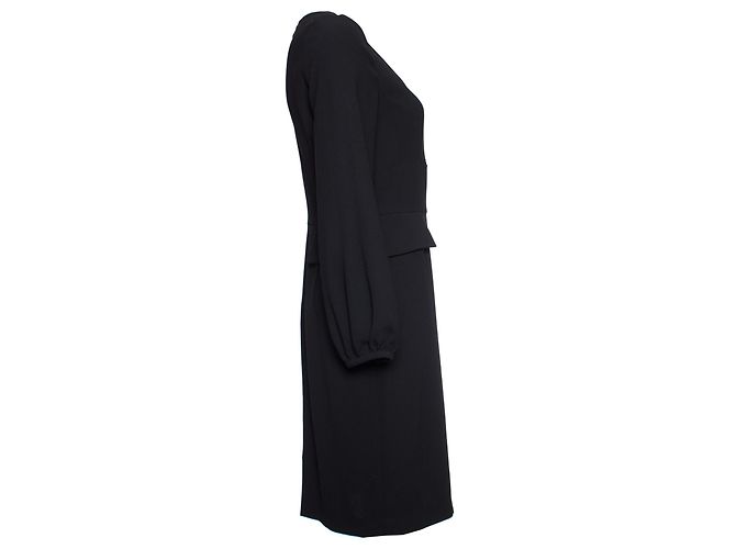 Autre Marque La Kleid, Schwarzes Kleid mit falschen Seitentaschen. - Ansicht 4
