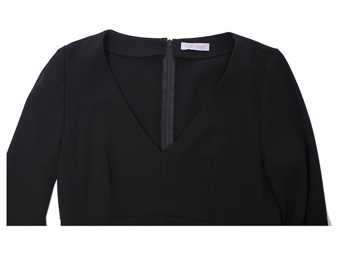 Autre Marque La Kleid, Schwarzes Kleid mit falschen Seitentaschen. - Ansicht 5