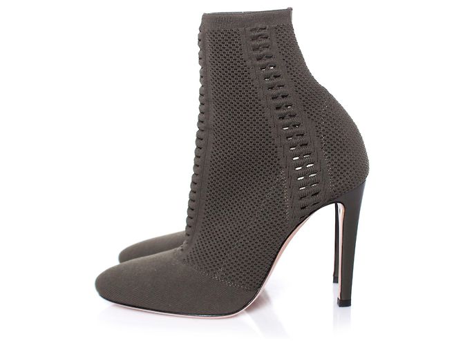 Gianvito Rossi, Botines Vires de punto. Verde - vista 2