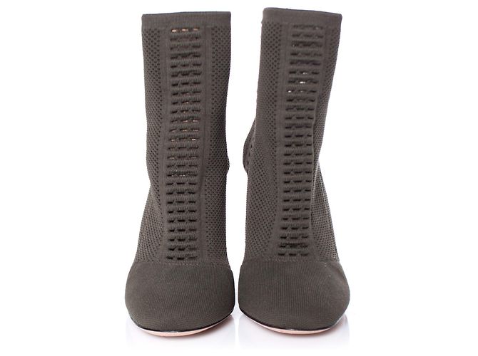 Gianvito Rossi, Botines Vires de punto. Verde - vista 3