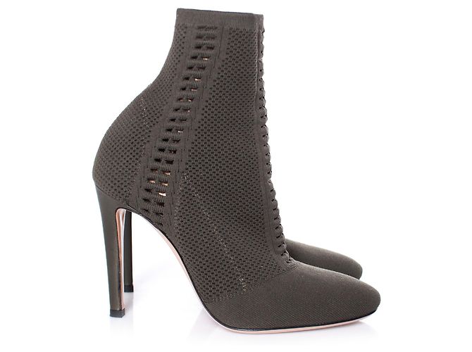 Gianvito Rossi, Botines Vires de punto. Verde - vista 4