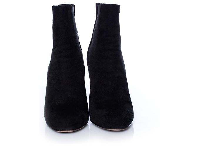 DOLCE & GABBANA, Botines chelsea de tacón de ante negro. - vista 4