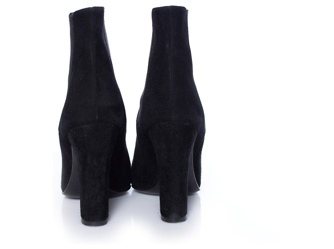 DOLCE & GABBANA, Botines chelsea de tacón de ante negro. - vista 6