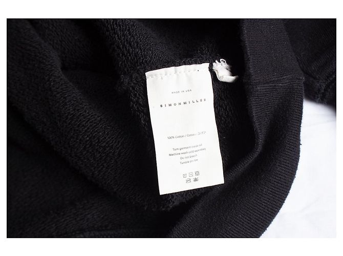 Autre Marque Simon Miller, Schwarzer Kapuzenpullover mit Kängurutasche - Ansicht 5