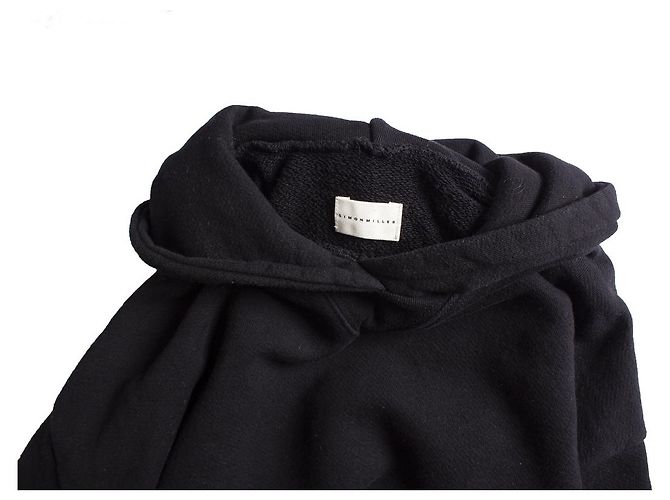 Autre Marque Simon Miller, Schwarzer Kapuzenpullover mit Kängurutasche - Ansicht 6