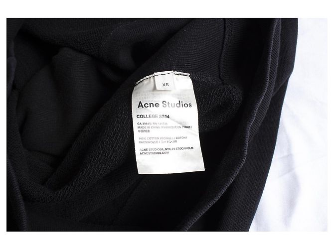 ACNE STUDIOS, schwarzes Sweatshirt mit Rundhalsausschnitt - Ansicht 6