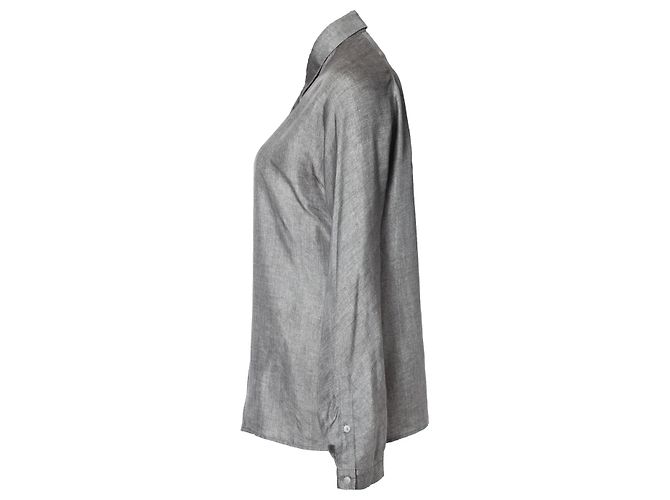 Autre Marque MAX MARA, Camicetta grigia lucida Grigio - vista 4