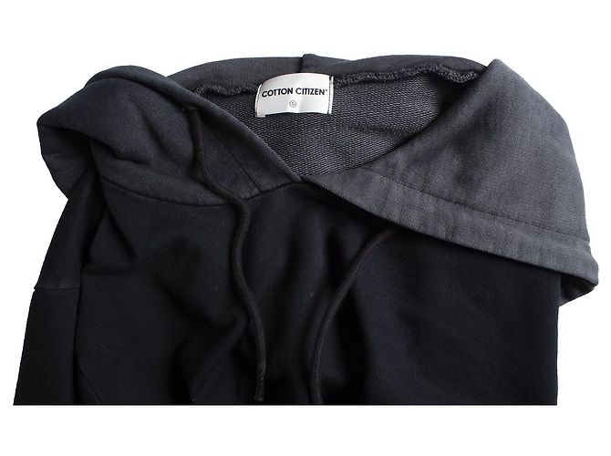 Autre Marque Baumwollbürger, Degrade schwarzer Kapuzenpullover - Ansicht 6