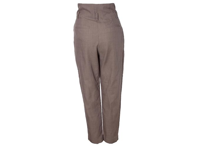 IRO, Braune Pantalon mit hoher Taille - Ansicht 2