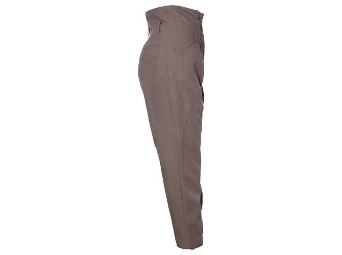 IRO, Braune Pantalon mit hoher Taille - Ansicht 4
