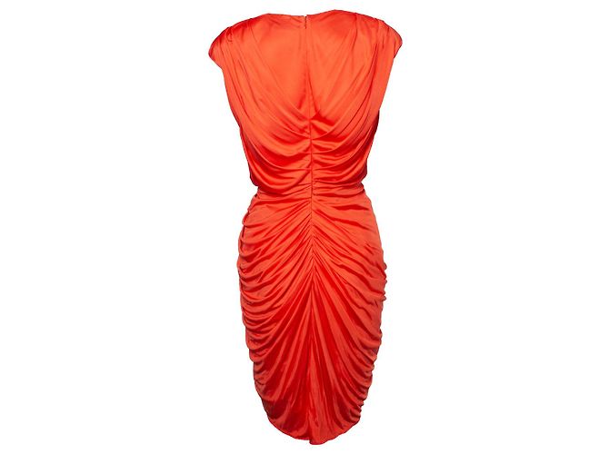 BLUMARINE, Vestido drapeado naranja - vista 2