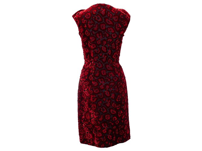 Jacquard Prada, rotes Samtkleid - Ansicht 2