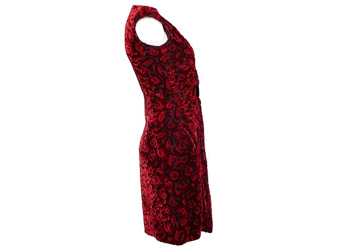 Jacquard Prada, rotes Samtkleid - Ansicht 3
